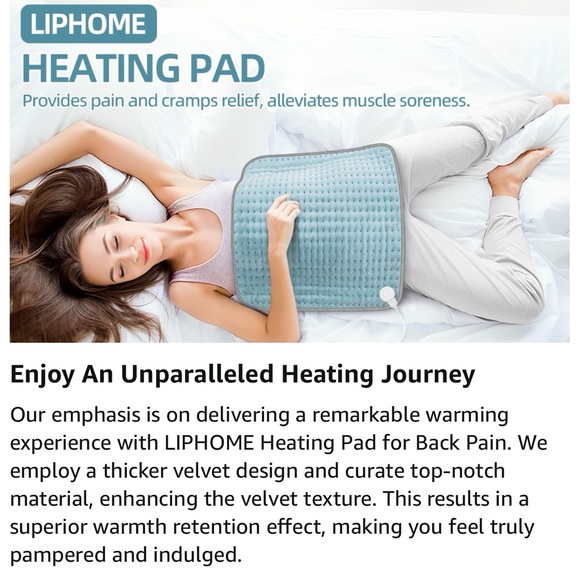 BRAND NEW! Heating Pad for Back, Neck and Shoulder Pain Relief - Picture 7 of 16
